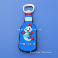 Custom Logo Soft PVC Beer Shaped Promotional Bottle Opener/Can Opener